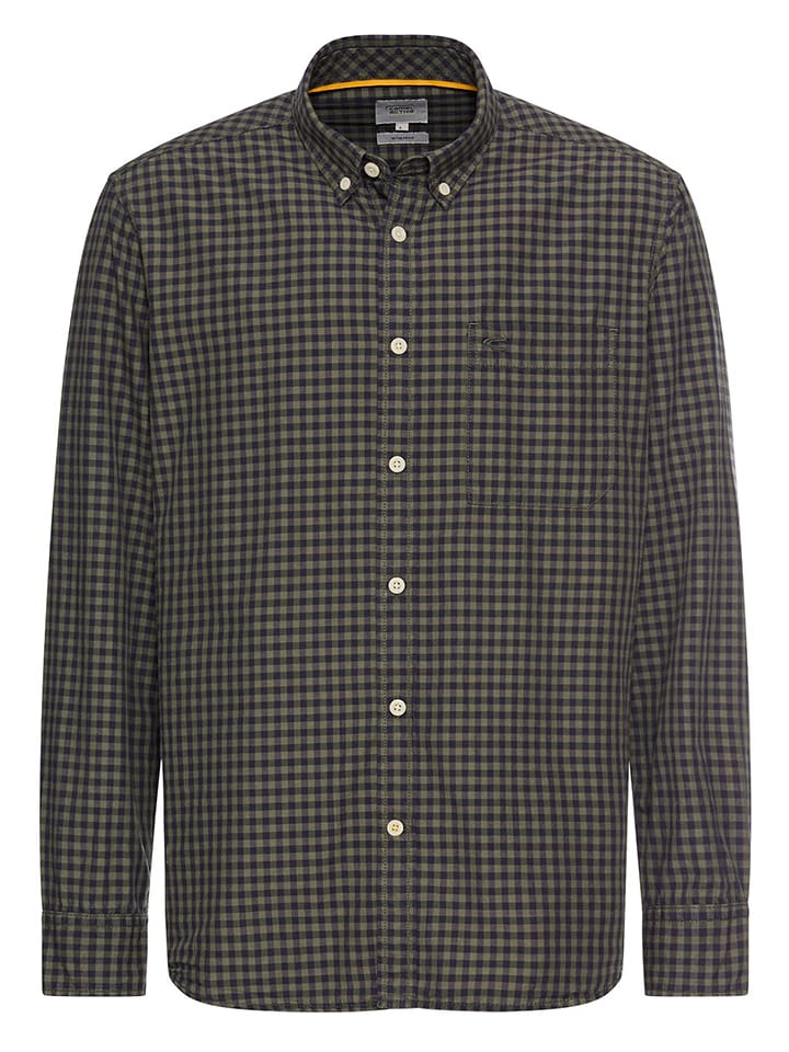 Camel Active Koszula - Regular fit - w kolorze oliwkowo-granatowym rozmiar: XL