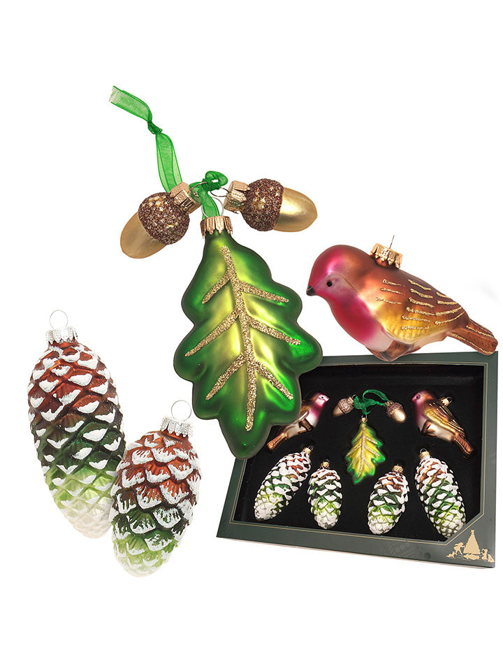 Krebs Glas Lauscha Ozdoby choinkowe (7 szt.) ze wzorem rozmiar: onesize