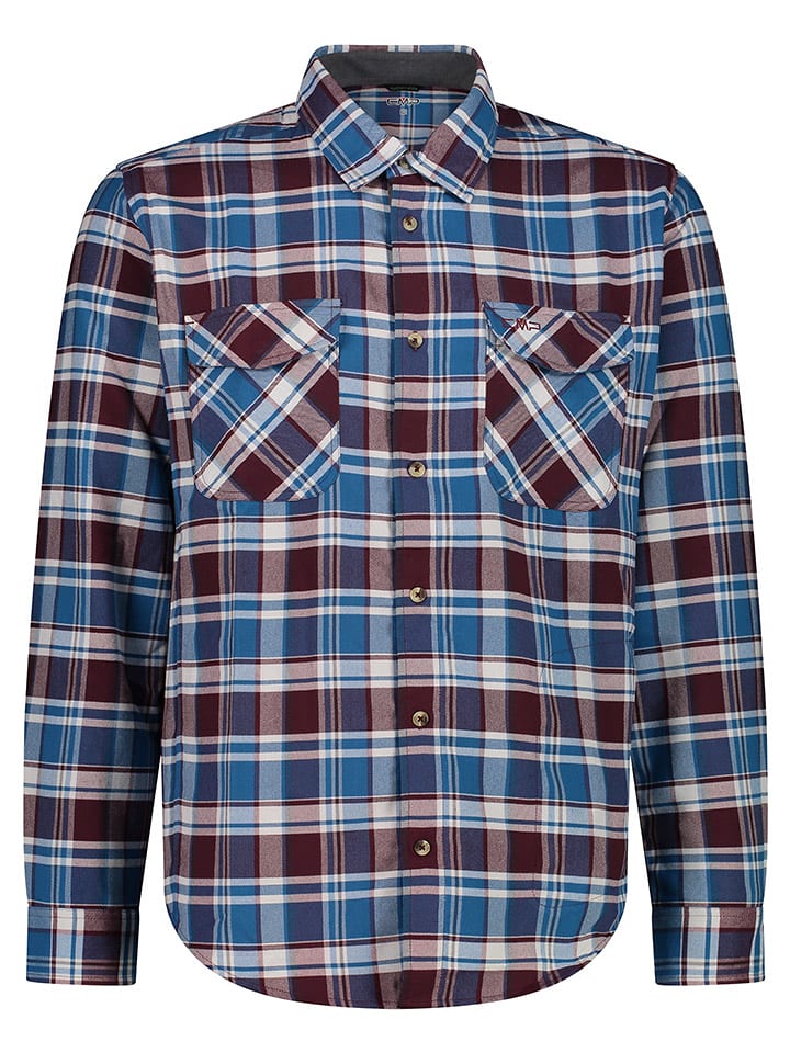 cmp Koszula funkcyjna w kolorze niebiesko-czerwonym rozmiar: 54