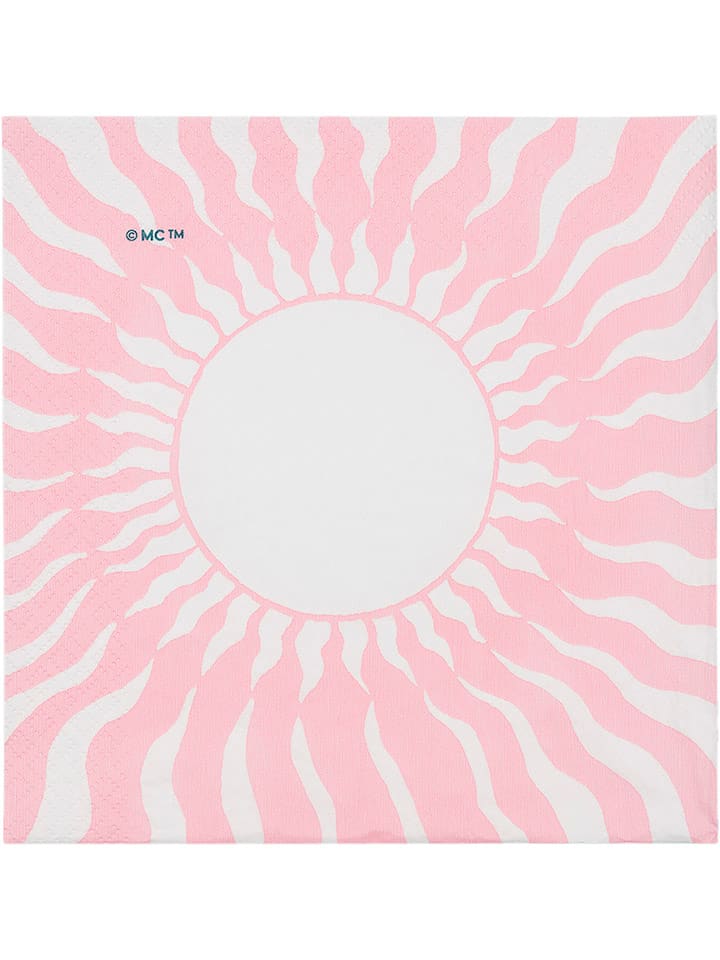 Moomin Serwetki (20 szt.) "Beach Day" w kolorze jasnoróżowo-fioletowo-turkusowym rozmiar: onesize