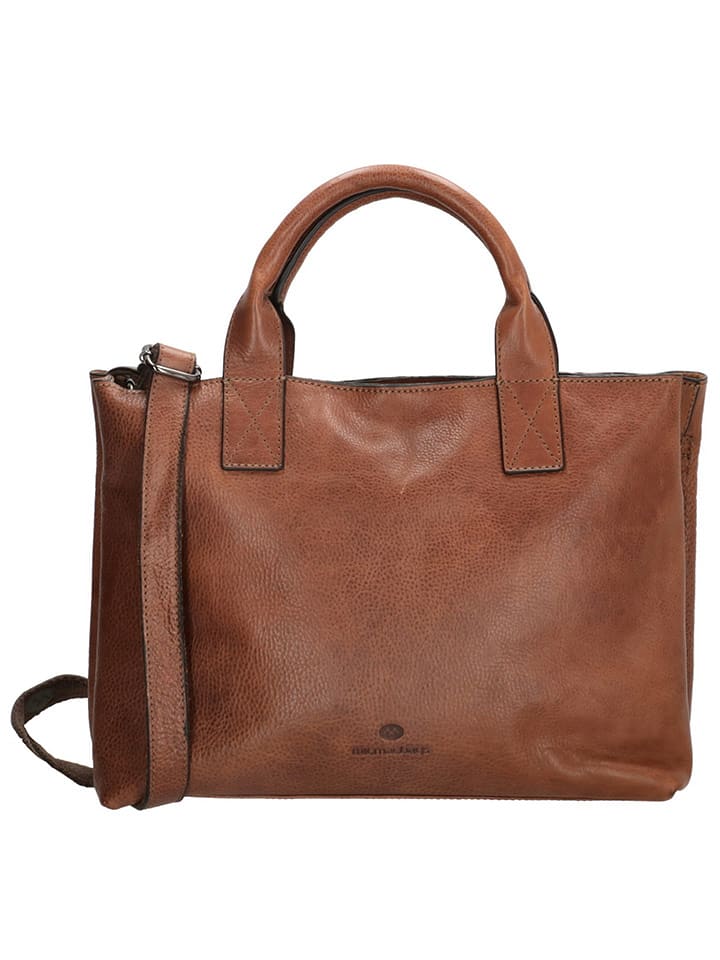 micmacbags Skórzana torebka w kolorze jasnobrązowym - 35 x 24,5 x 13 cm rozmiar: onesize