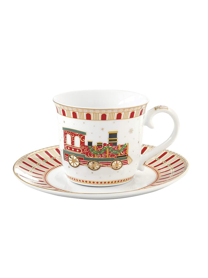 Easy Life Filiżanka "Polar Express" w kolorze biało-beżowym - 200 ml rozmiar: onesize