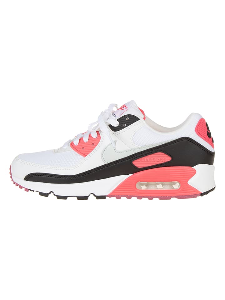 Nike Skórzane sneakersy "Air Max 90" w kolorze różowo-czarno-białym rozmiar: 42