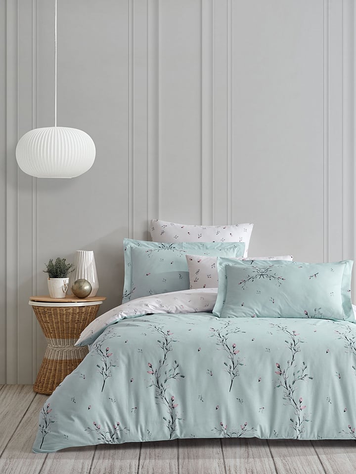 Colourful Cotton Poszewka renforcé w kolorze miętowym na poduszkę rozmiar: 80x80 cm