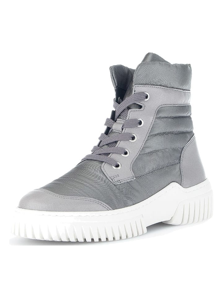 Gabor Skórzane botki w kolorze szarym rozmiar: 36