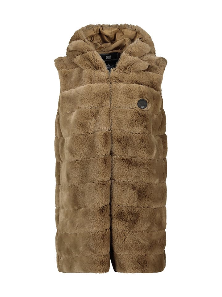 Geographical Norway Kamizelka polarowa "Uphemere" w kolorze szarobrązowym rozmiar: S