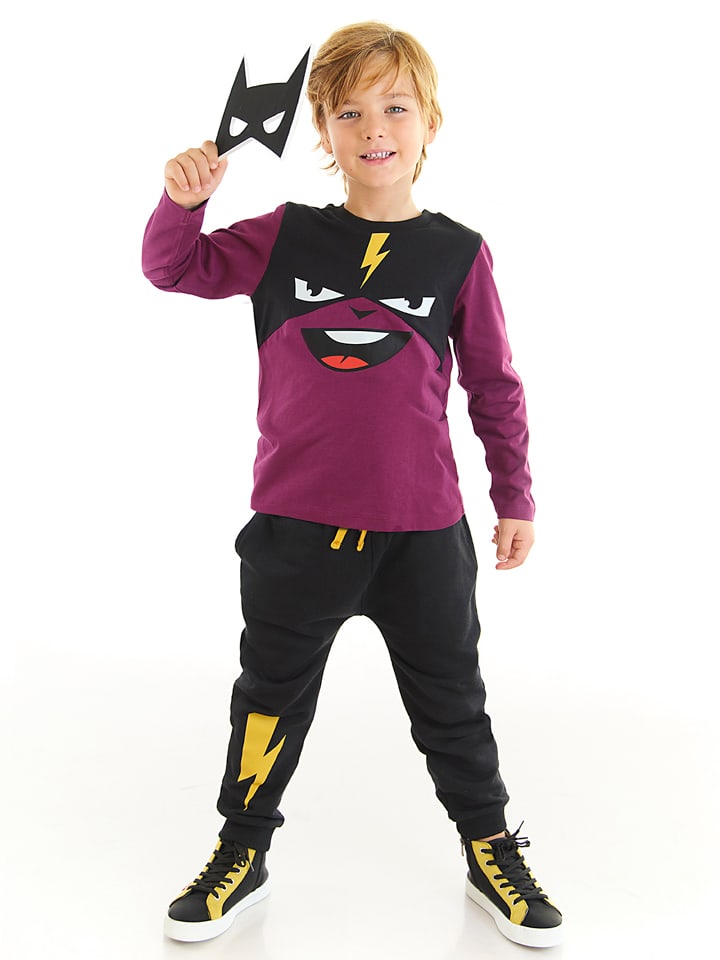 Denokids 2-częściowy zestaw "Thunder Mask" w kolorze fioletowo-czarnym rozmiar: 98