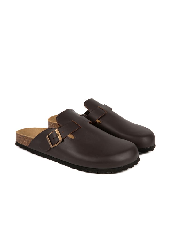 BABUNKERS Family Skórzane chodaki w kolorze brązowym rozmiar: 46