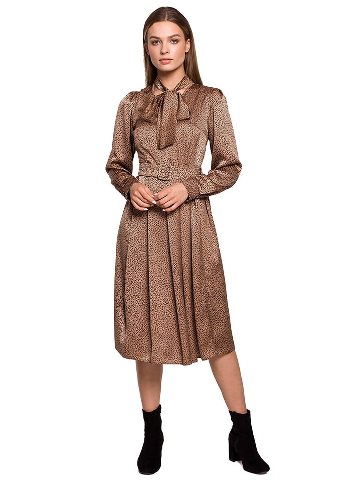 Stylove Sukienka w kolorze jasnobrązowym rozmiar: S