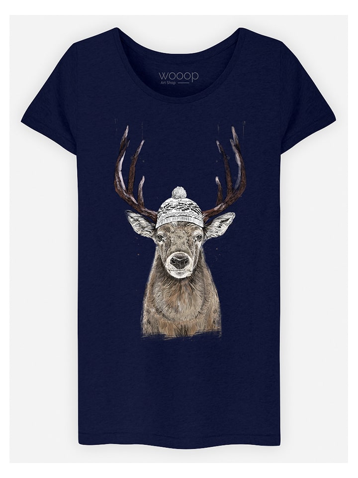 WOOOP Koszulka w kolorze granatowym rozmiar: S