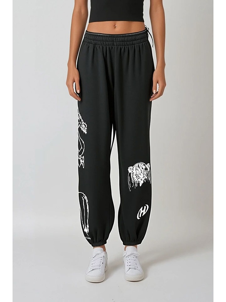 Weekday Spodnie dresowe w kolorze czarnym rozmiar: L