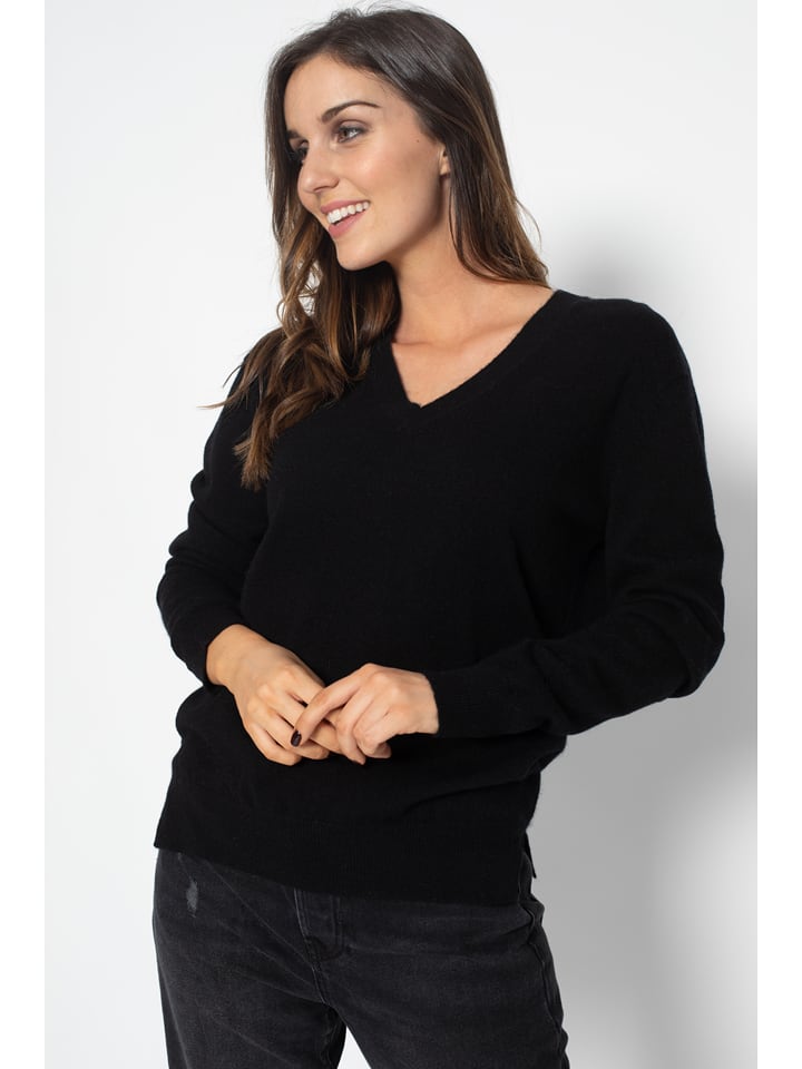 Perfect Cashmere Kaszmirowy sweter "Kalie" w kolorze czarnym rozmiar: M