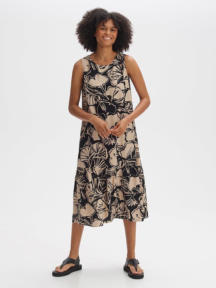 OPUS Sukienka w kolorze czarno-beżowym rozmiar: 34