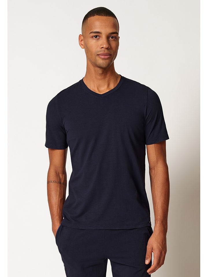 Skiny Koszulka piżamowa w kolorze granatowym rozmiar: XL