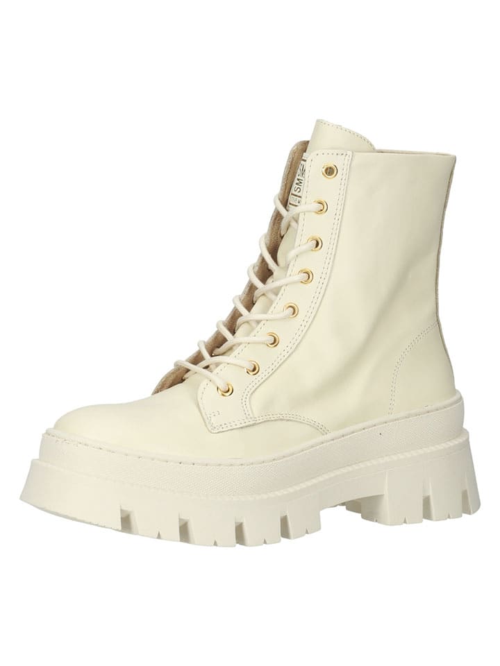 Steve Madden Skórzane botki w kolorze kremowym rozmiar: 39