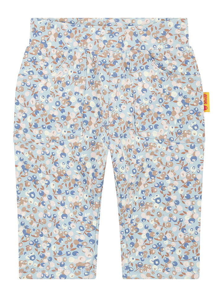 Steiff Spodnie w kolorze błękitno-beżowym rozmiar: 86