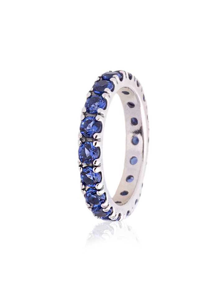 Pandora Srebrny pierścionek z kryształami rozmiar: 48