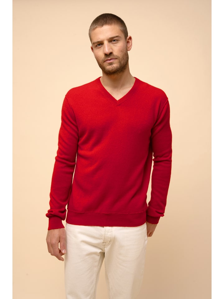 Just Cashmere Kaszmirowy sweter "Tom" w kolorze czerwonym rozmiar: XXL