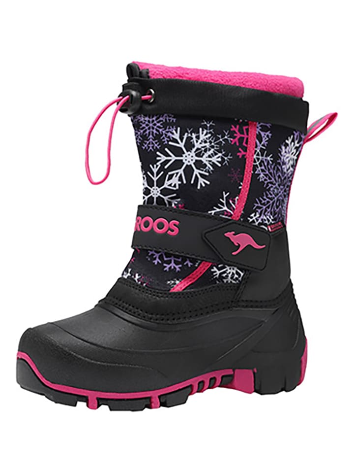 Kangaroos Kozaki zimowe "Bean IV" w kolorze różowo-czarnym rozmiar: 30