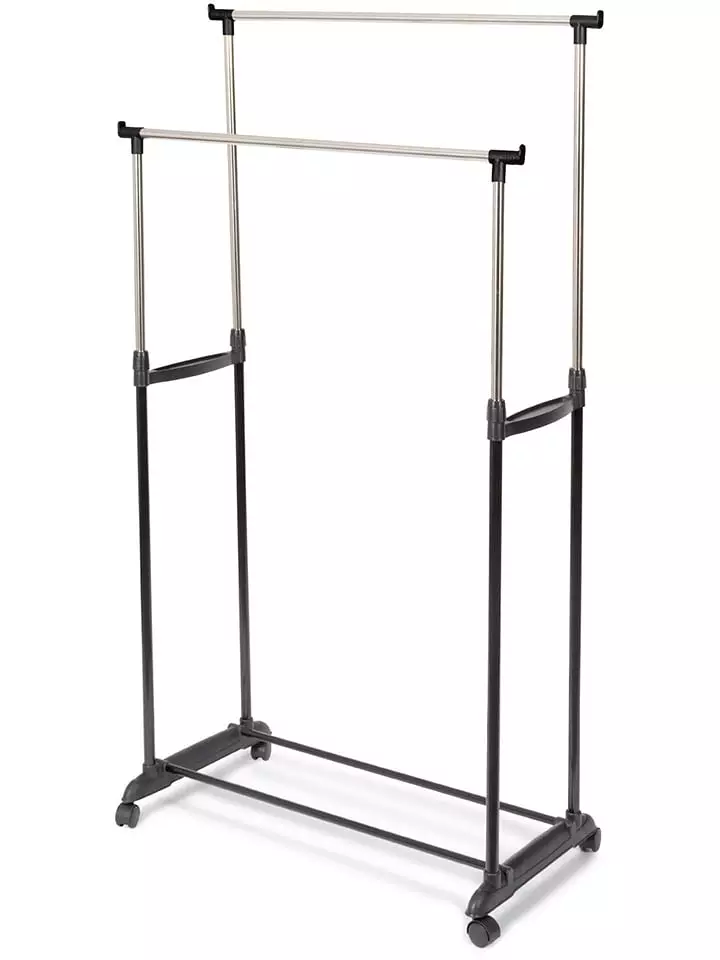 Compactor Wieszak "Zeph" w kolorze srebrno-czarnym na ubrania - 78 x 42 x 165 cm rozmiar: onesize