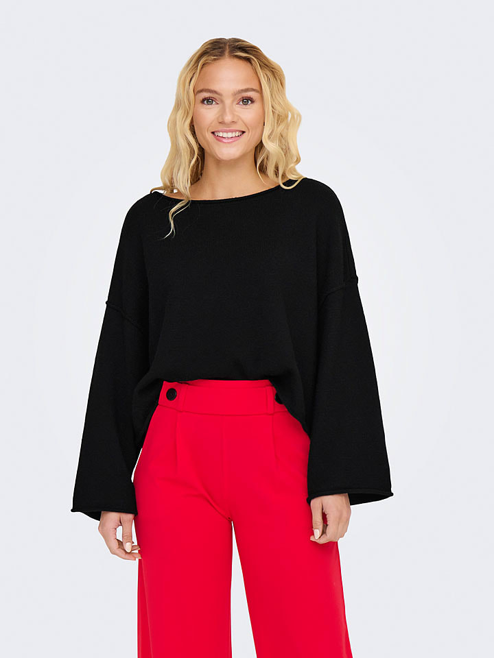 JDY Sweter "Rue" w kolorze czarnym rozmiar: M