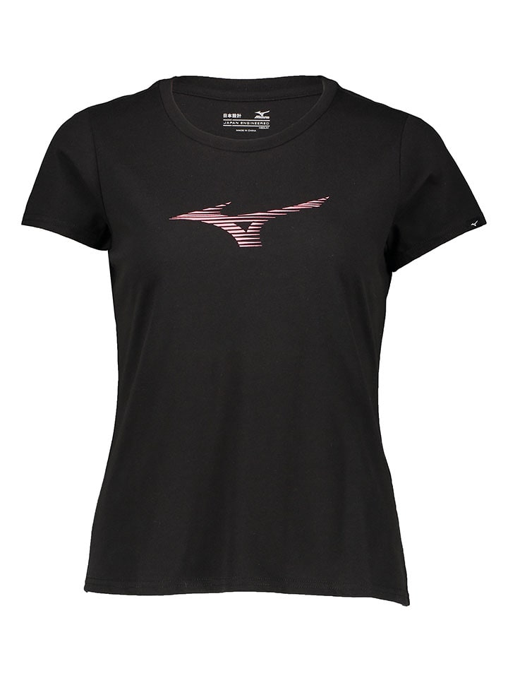 Mizuno Koszulka sportowa w kolorze czarno-jasnoróżowym rozmiar: S