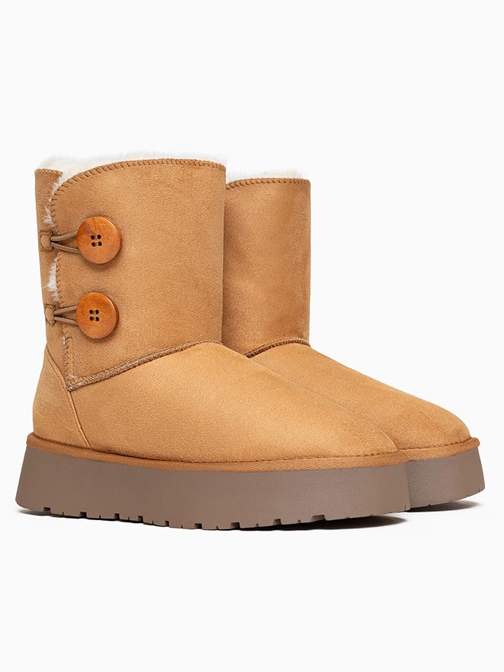 Blackfield Kozaki zimowe "Lola" w kolorze jasnobrązowym rozmiar: 37