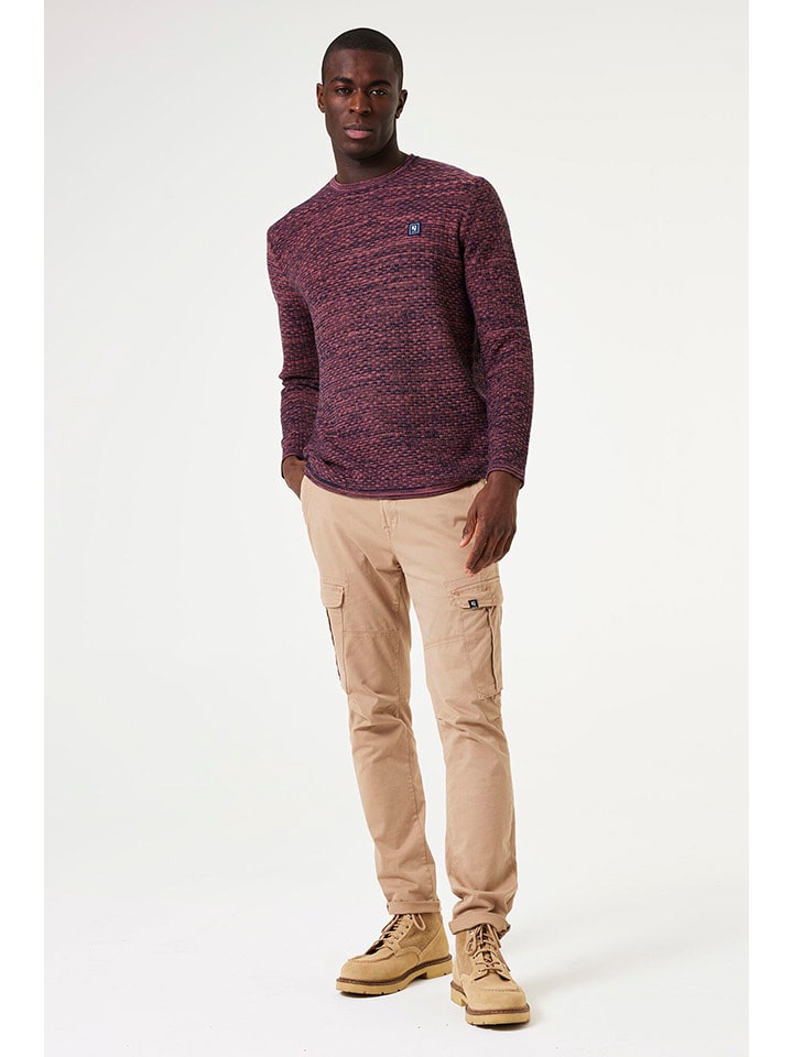 Garcia Sweter w kolorze czarno-ciemnoczerwonym rozmiar: XL