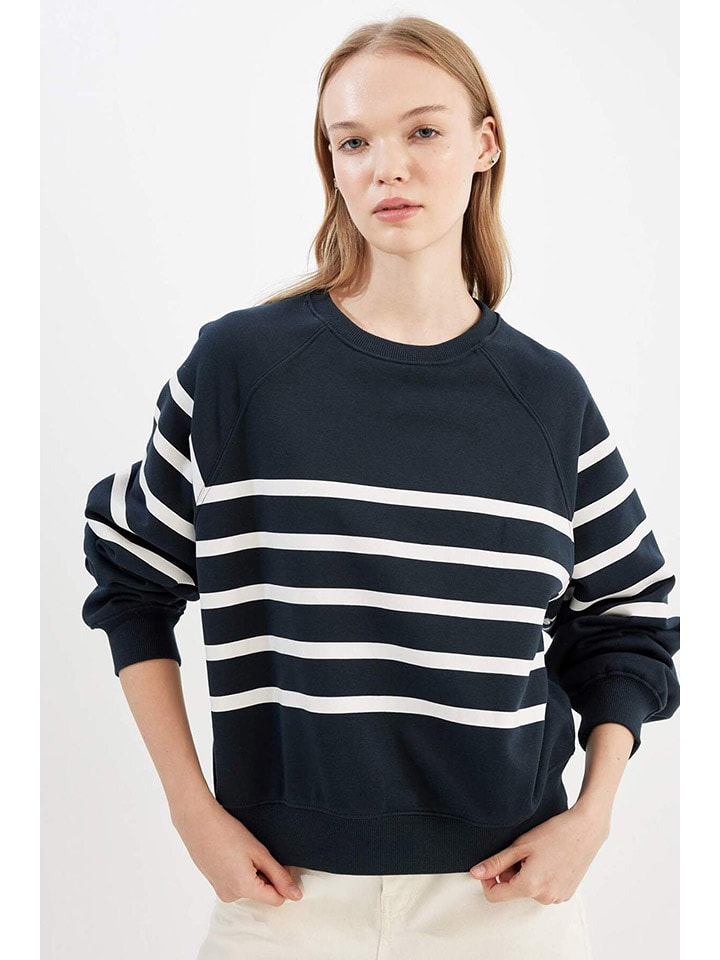 DeFacto Bluza w kolorze granatowo-białym rozmiar: XL