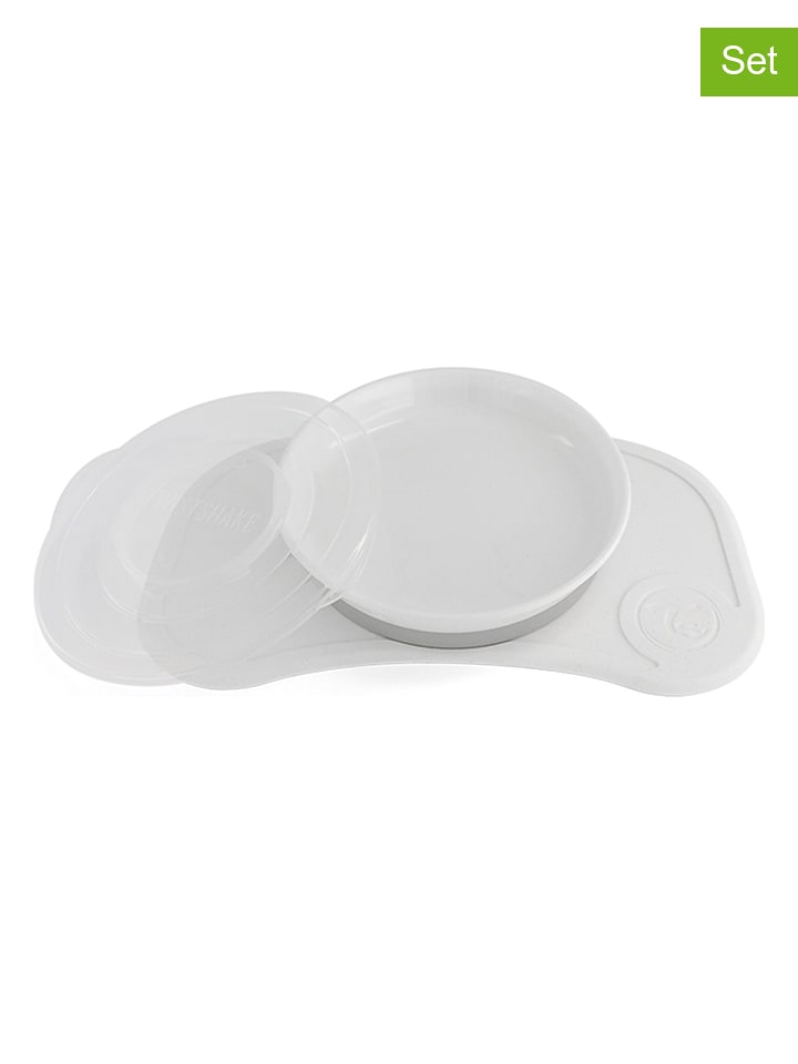 Twistshake 2-częściowy zestaw w kolorze białym do nauki jedzenia rozmiar: onesize