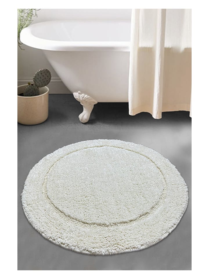 Elizabed Dywanik łazienkowy w kolorze kremowym rozmiar: 90x90 cm