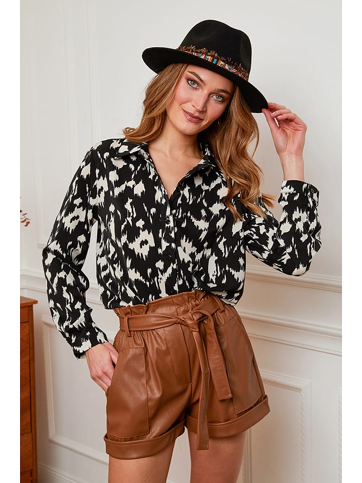 Plume Bluzka "Olivier" w kolorze czarno-białym rozmiar: S