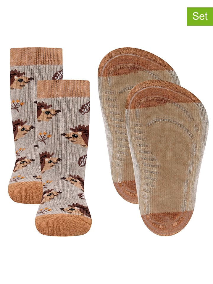 ewers Skarpety (2 pary) w kolorze jasnobrązowym rozmiar: 21/22