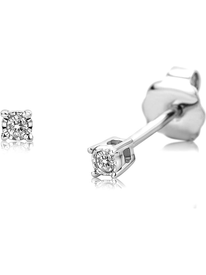 Diamant Exquis Złote kolczyki-wkrętki z diamentami rozmiar: onesize