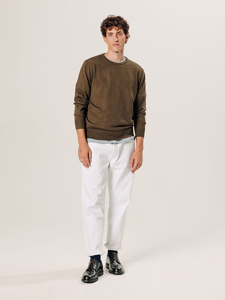 Rodier Wełniany sweter w kolorze brązowym rozmiar: S