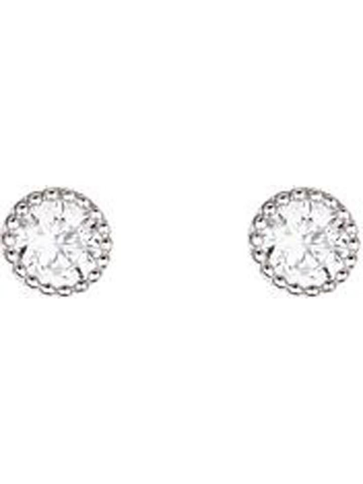 L instant d Or Złote kolczyki-wkrętki z cyrkoniami rozmiar: onesize