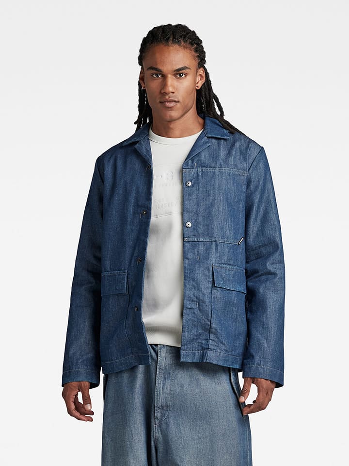 G-Star Kurtka dżinsowa "Marseille" w kolorze granatowym rozmiar: M