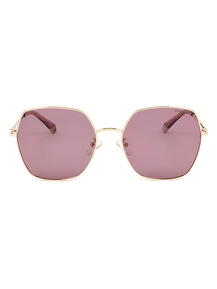 Polaroid Damskie okulary przeciwsłoneczne w kolorze złoto-jasnoróżowym rozmiar: 58