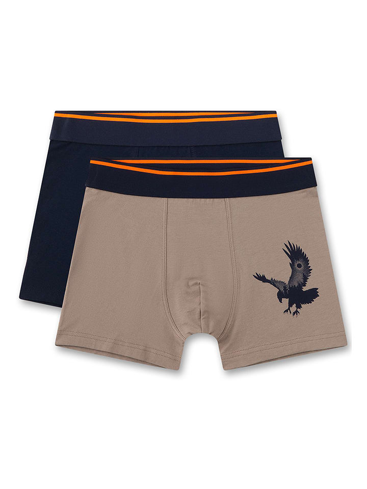 Sanetta Bokserki (2 pary) w kolorze jasnobrązowo-granatowym rozmiar: 176