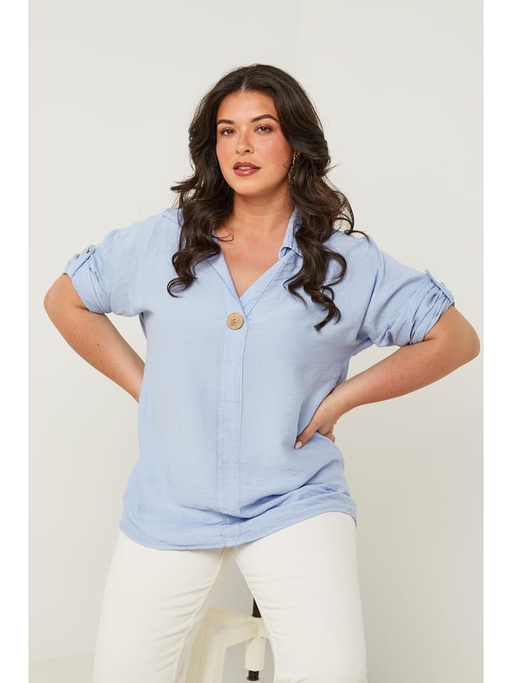 Curvy Lady Bluzka w kolorze błękitnym rozmiar: 48/50