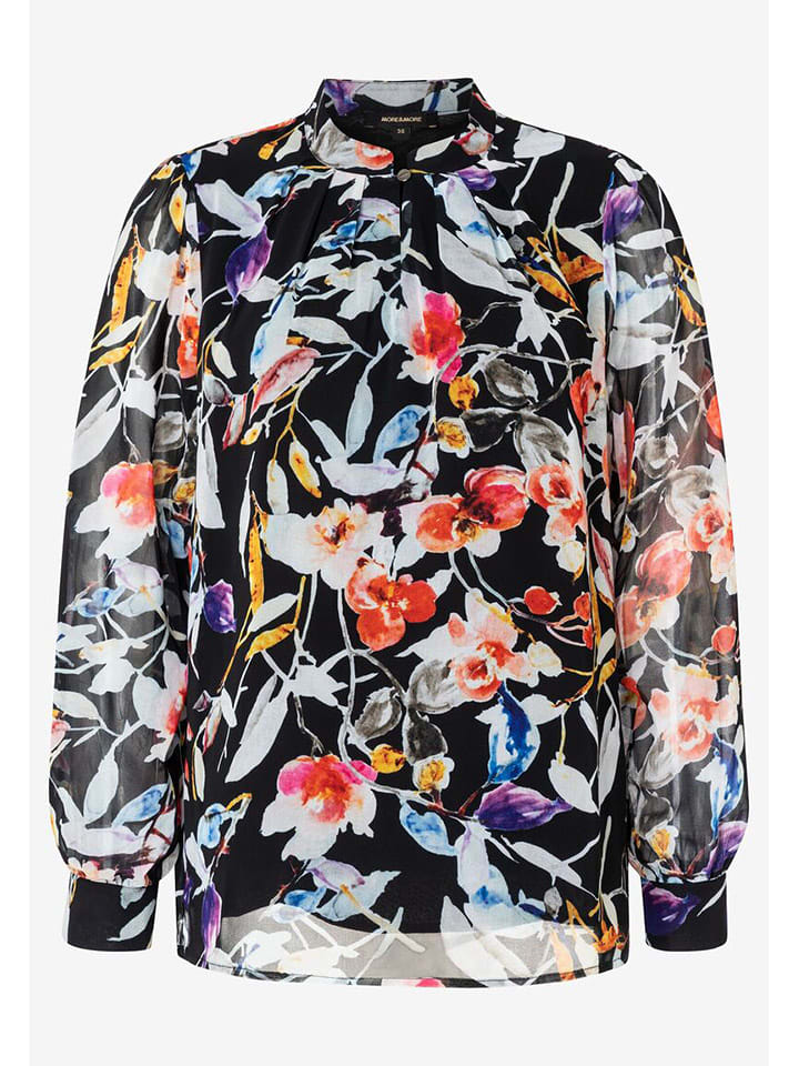 More & More Bluzka w kolorze czarnym ze wzorem rozmiar: 42