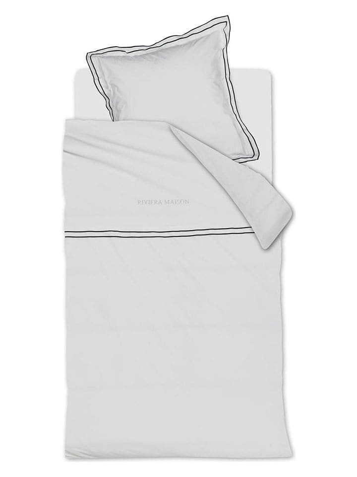 Rivièra Maison Komplet pościeli "Salute" w kolorze białym rozmiar: 135x200 cm