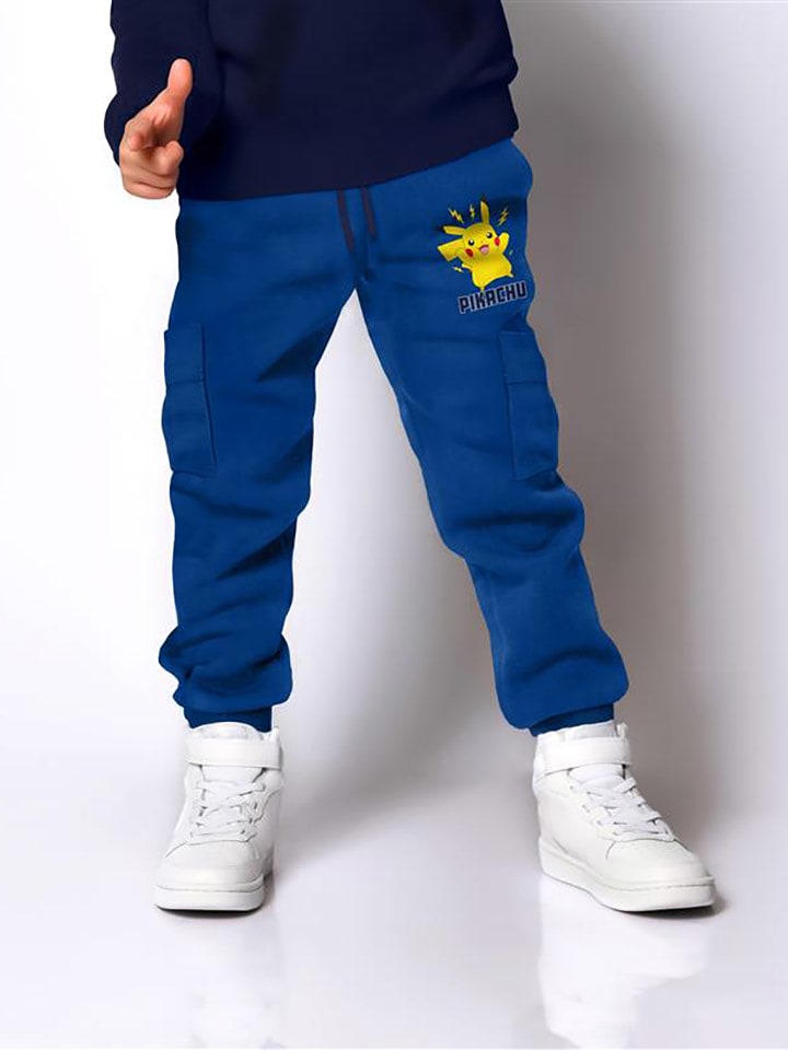 Pokémon Spodnie dresowe "Pokémon" w kolorze niebieskim rozmiar: 140