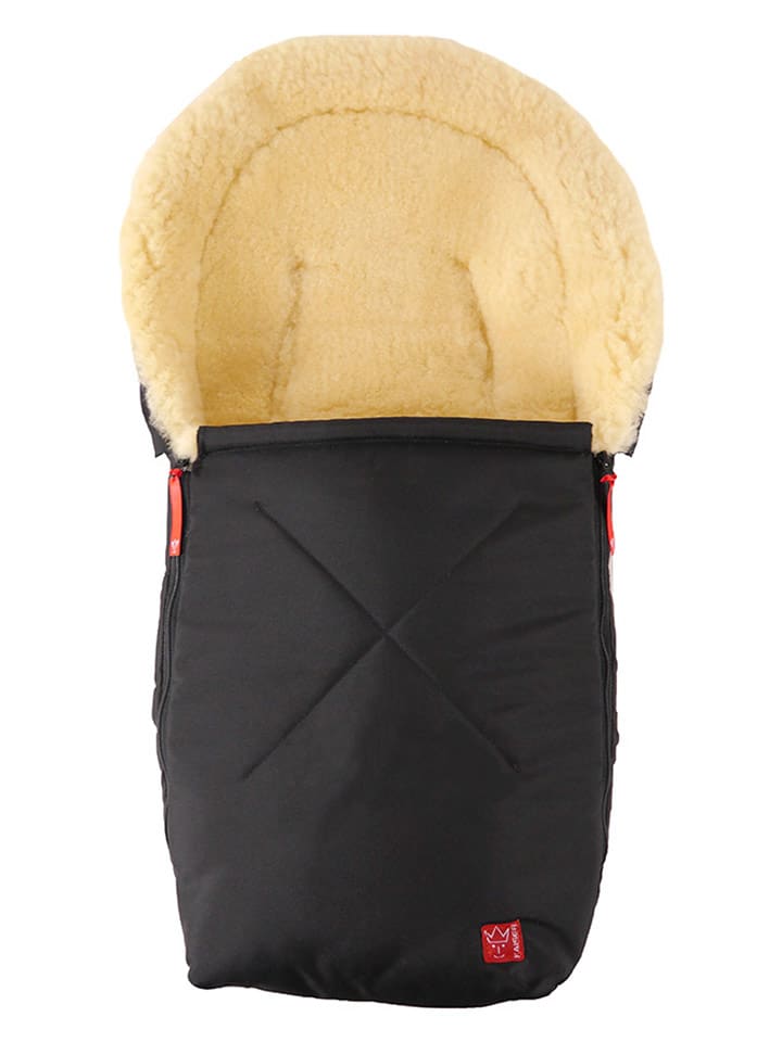 Kaiser Naturfellprodukte Śpiworek wełniany "Emma" w kolorze czarnym - 80 x 40 cm rozmiar: onesize