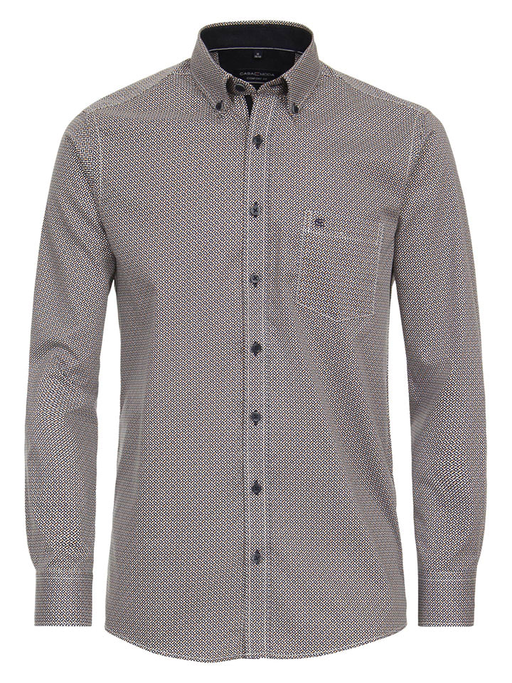 CASAMODA Koszula - Comfort fit - w kolorze czarno-jasnobrązowym rozmiar: 4XL