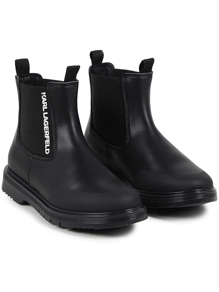 Karl Lagerfeld Kids Sztyblety w kolorze czarnym rozmiar: 34