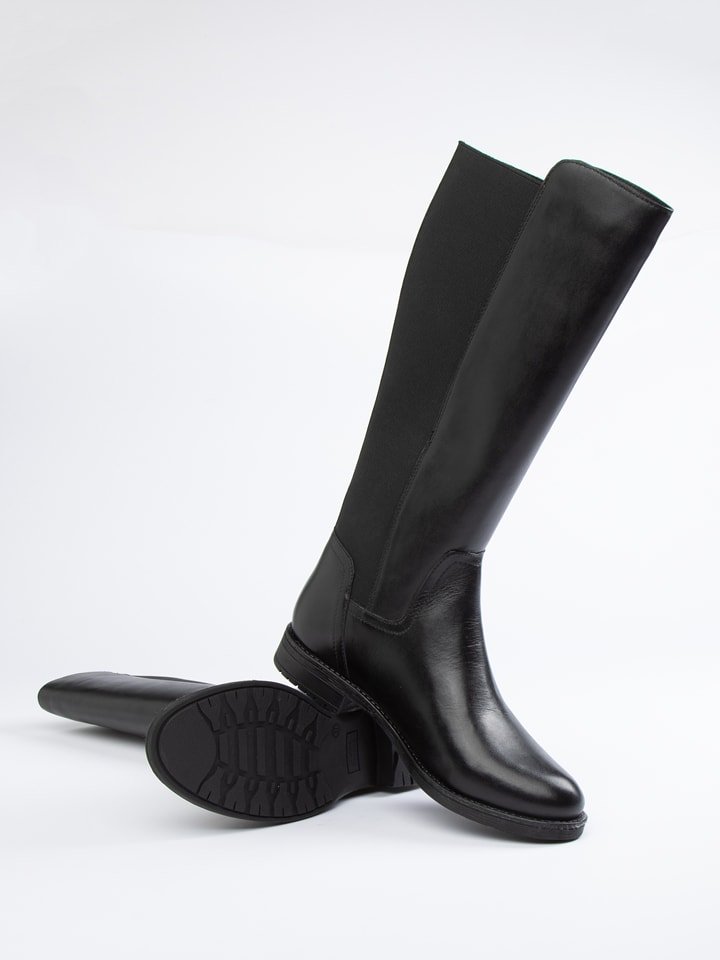 JOLANA & FENENA Skórzane kozaki w kolorze czarnym rozmiar: 40