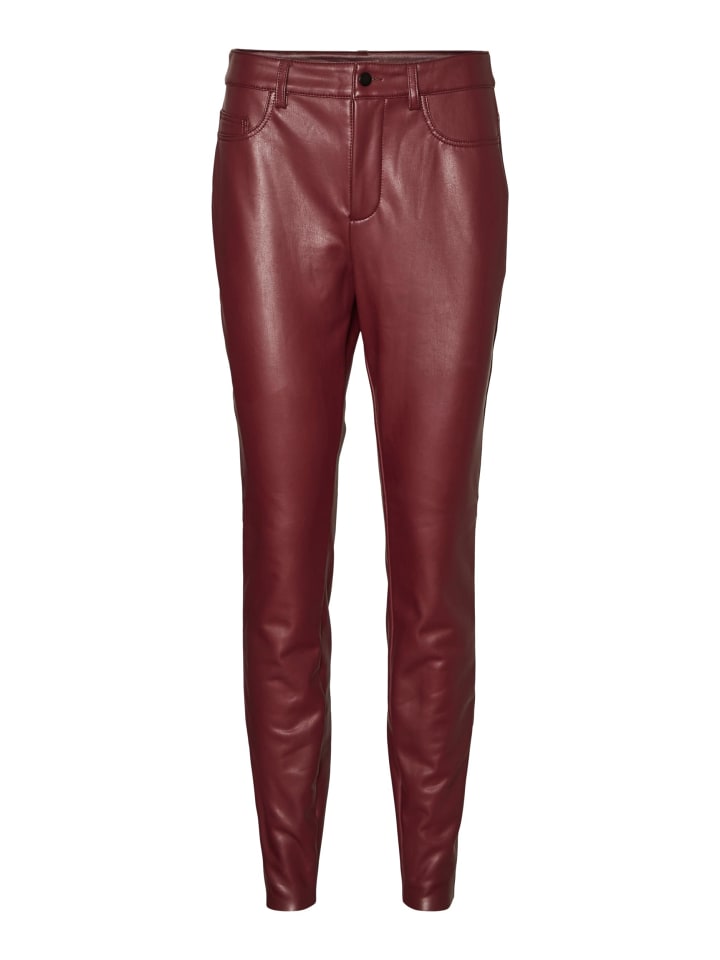 Noisy may Spodnie "Elly" w kolorze bordowym rozmiar: XS/L32