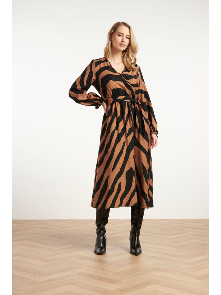 Smashed Lemon Sukienka w kolorze czarno-jasnobrązowym rozmiar: XXL