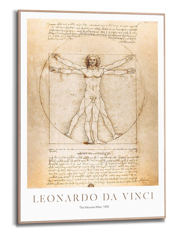 Orangewallz Druk artystyczny "Da Vinci" w ramce rozmiar: 50x70 cm